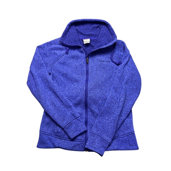 Avalanche Jackets & Blazers - Avalanche Womens Full Zip Fleece Jacket Purple Heather Funnel Neck Size M Hiking